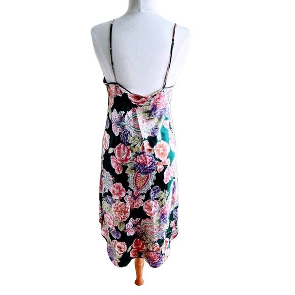 Vintage Green Floral Midi Slip Dress - Picture 3 of 5